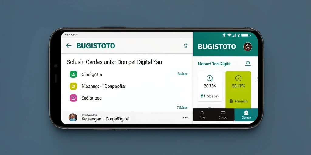 Antarmuka sederhana dan cepat dari aplikasi Dompet Digital BUGISTOTO.
