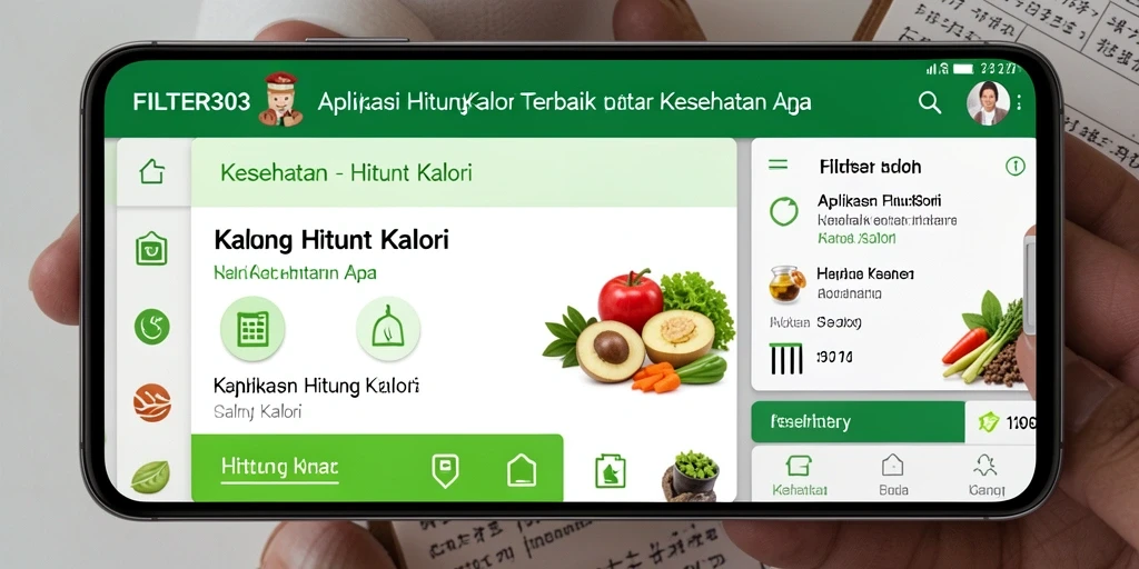 Tampilan antarmuka FILTER303 yang memudahkan pengguna dalam menghitung kalori.