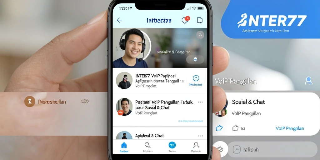 Tampilan antarmuka INTER77 untuk panggilan VoIP yang sederhana dan efisien.
