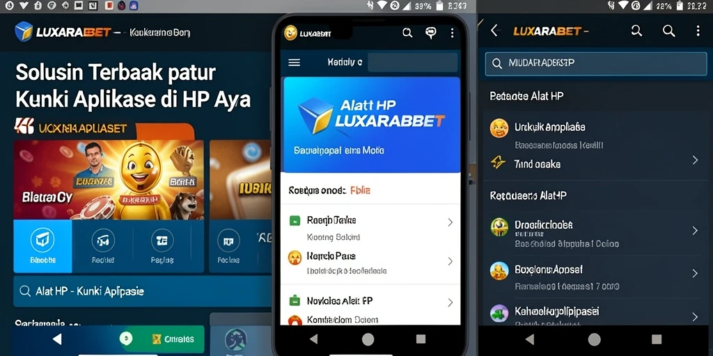 Tampilan antarmuka aplikasi LUXARABET yang memudahkan penguncian aplikasi.
