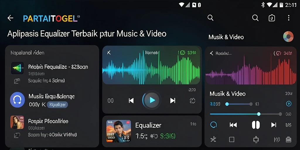 Antarmuka PARTAITOGEL yang intuitif untuk penggunaan Equalizer.