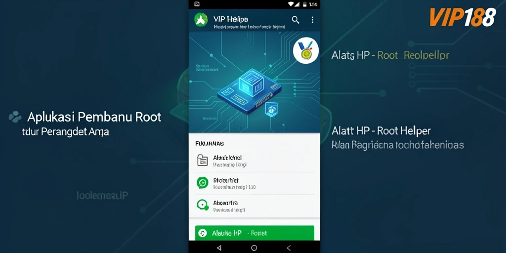 Antarmuka VIP188 yang sederhana dan fungsional untuk Root Helper.